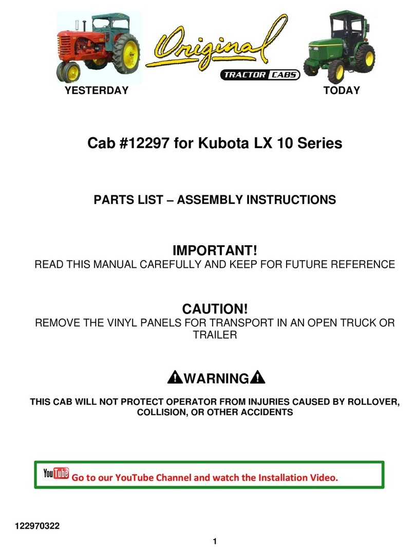 Original Tractor Cabs 12297 Assembly instructions