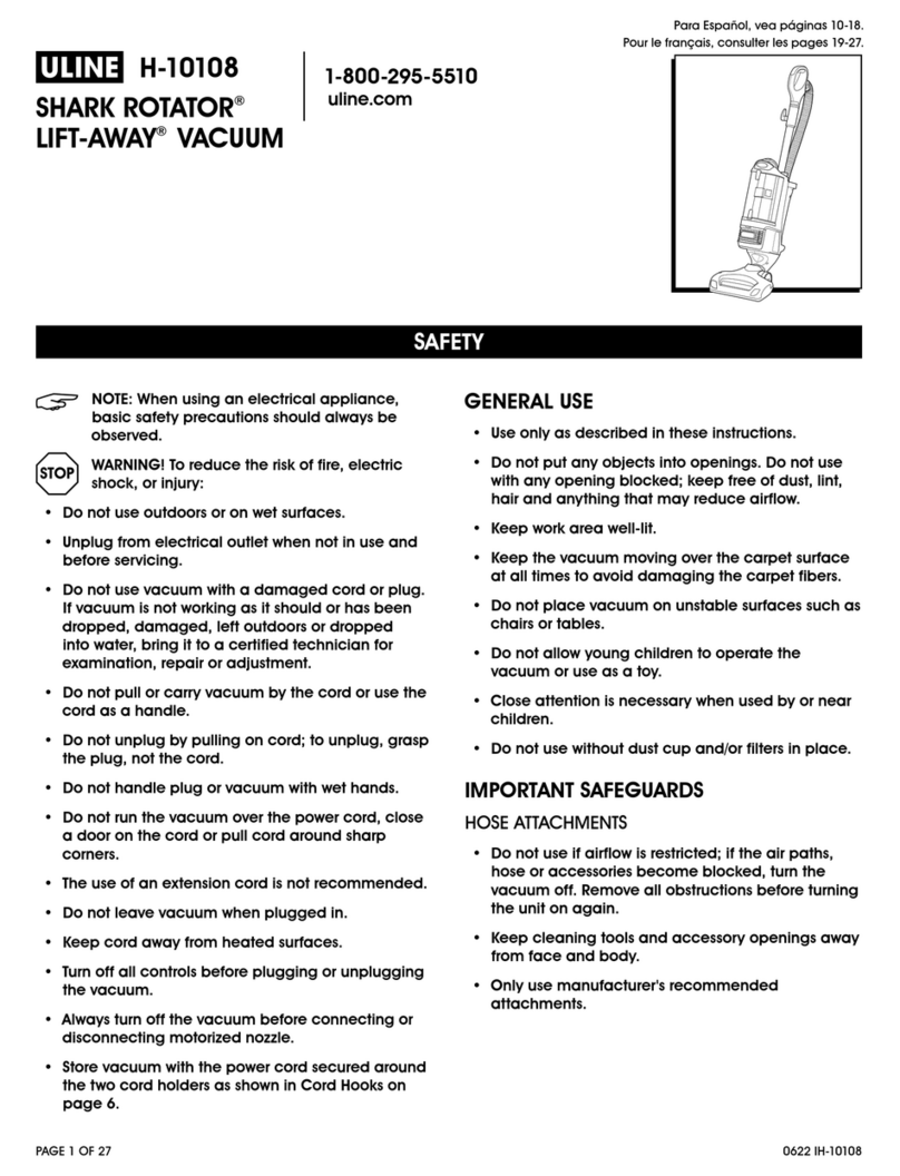 U-Line SHARK ROTATOR LIFT-AWAY H-10108 manual