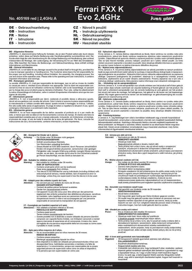 Jamara Ferrari FXX K Evo 2,4GHz User manual