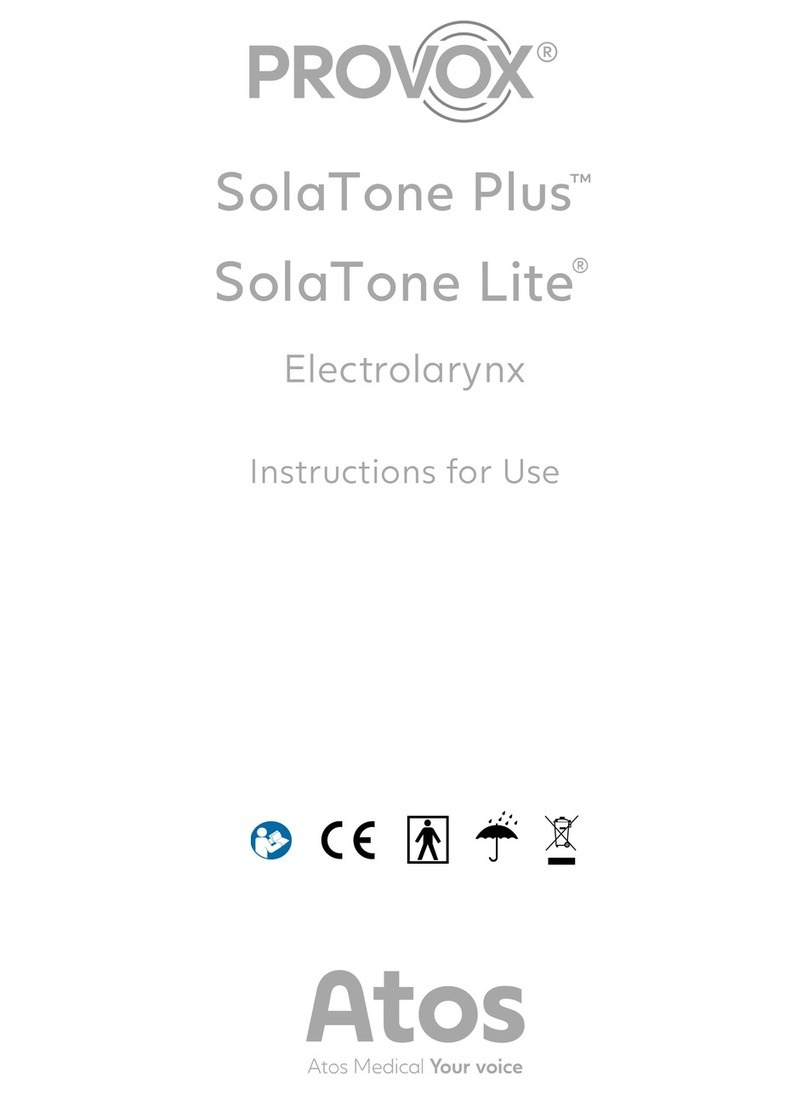 Atos PROVOX Electrolarynx SolaTone Plus Instructions for use