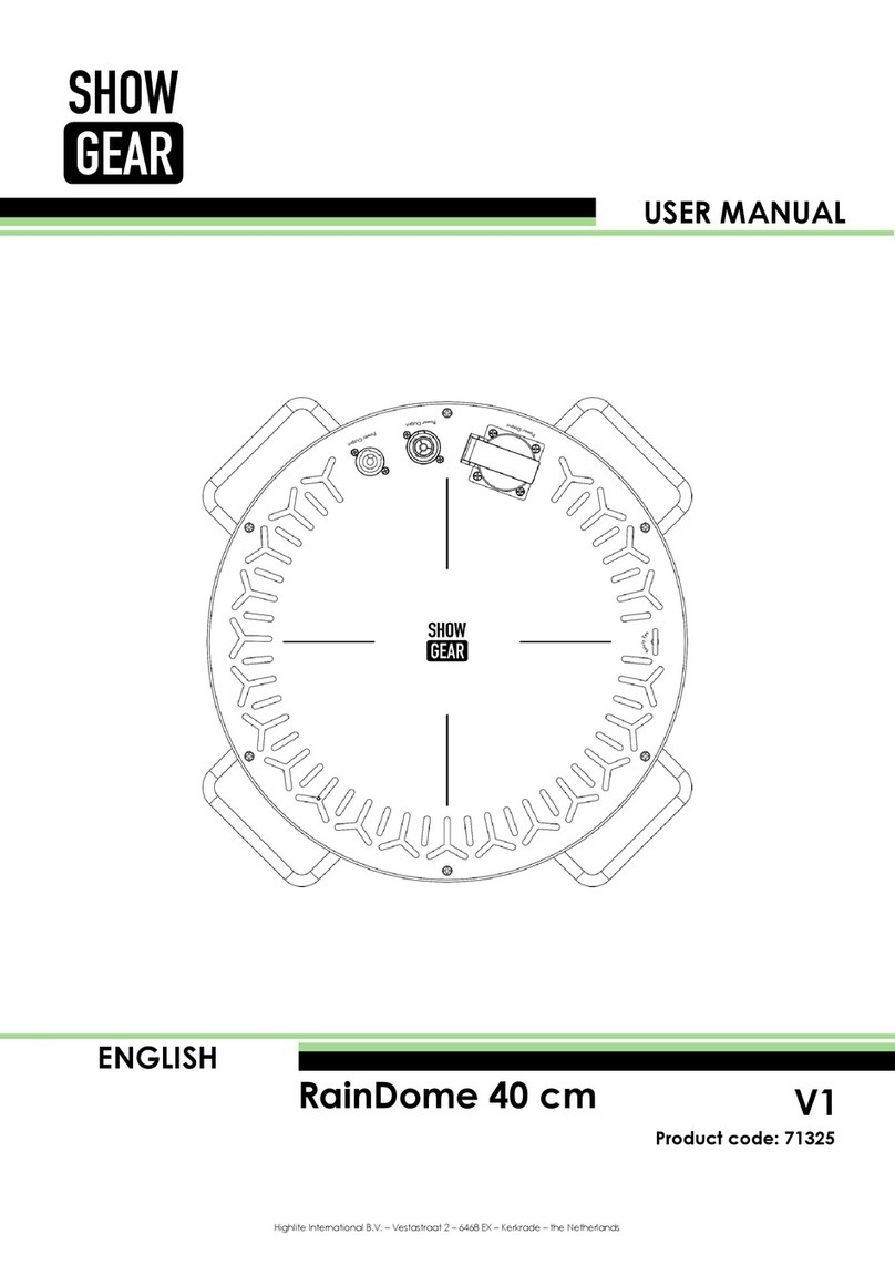 Showgear RainDome 60 cm user manual