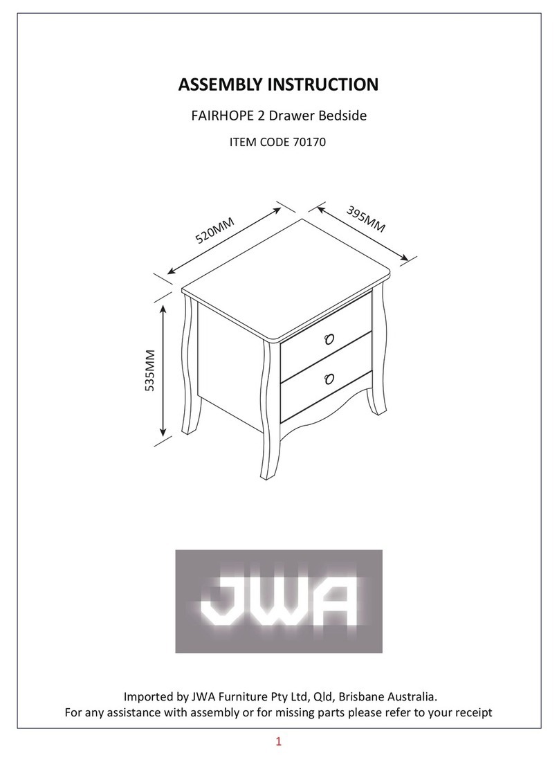 JWA FAIRHOPE 2 70170 Assembly instruction