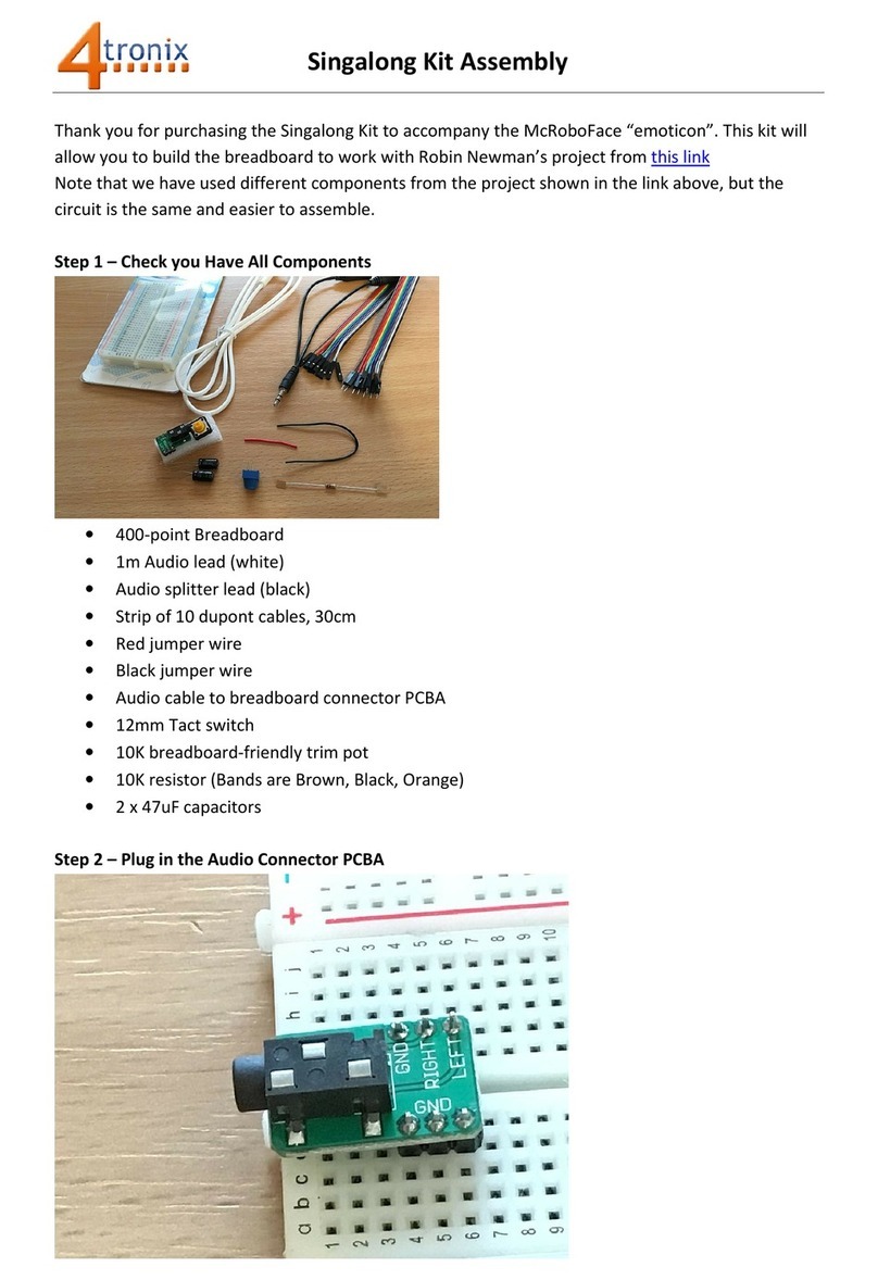 4tronix Singalong Kit User manual