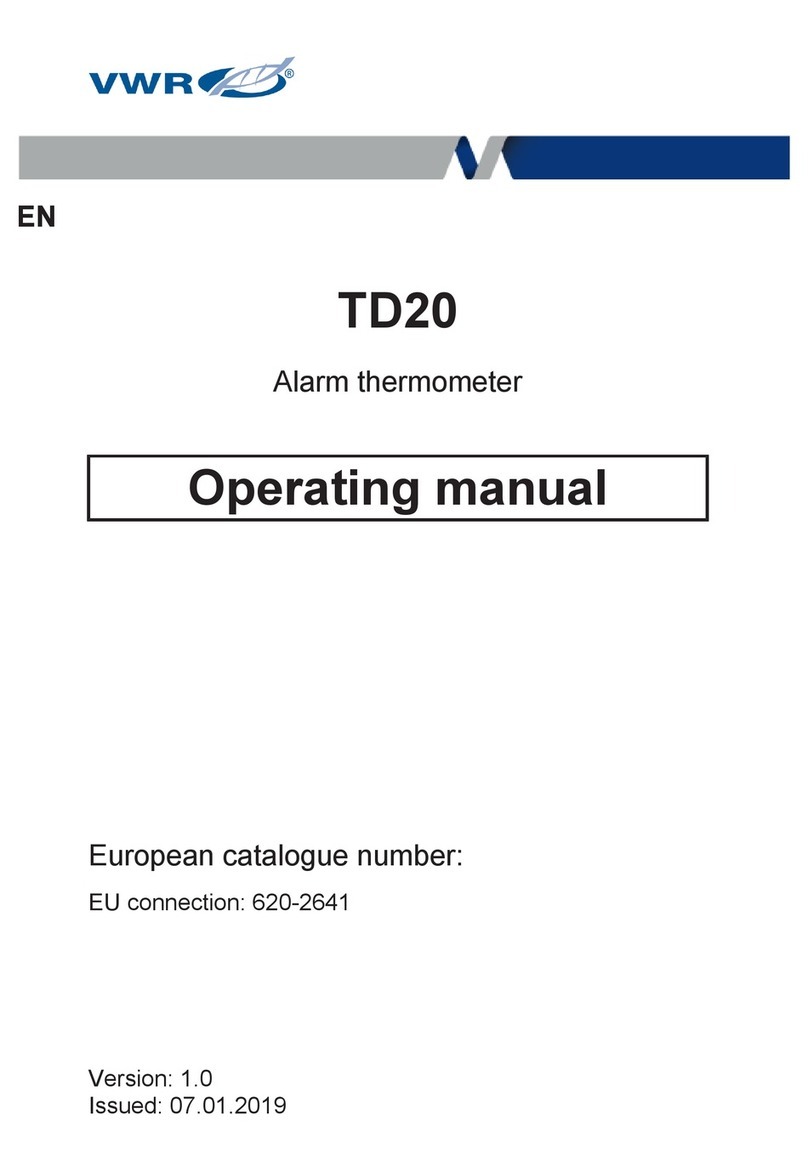 VWR TD20 User manual