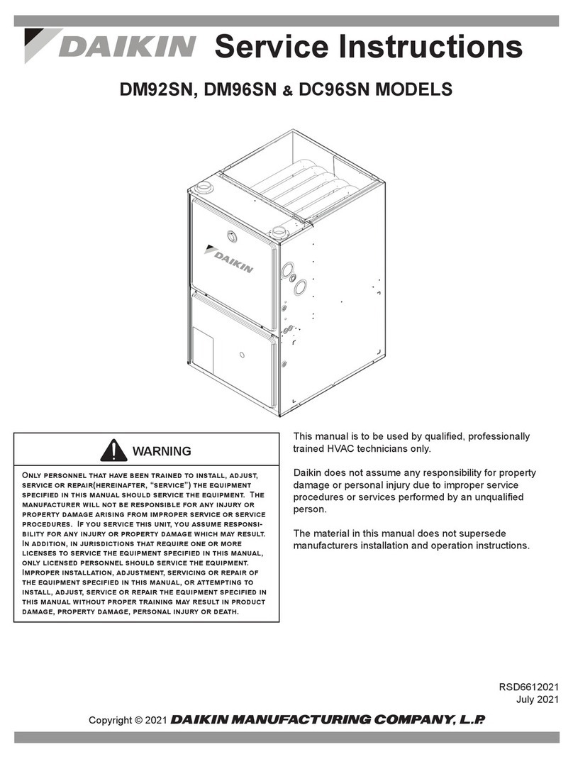 Daikin DM92SN Service instructions