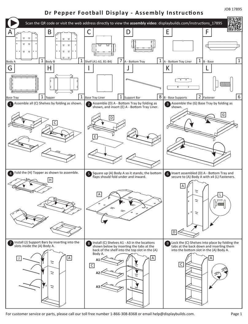 Display Dr Pepper Football Display Assembly instructions