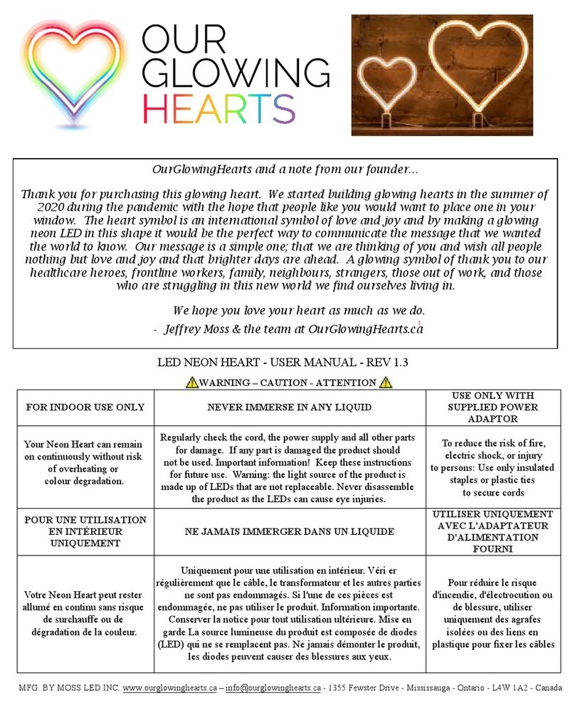 Moss OUR GLOWING HEARTS User manual