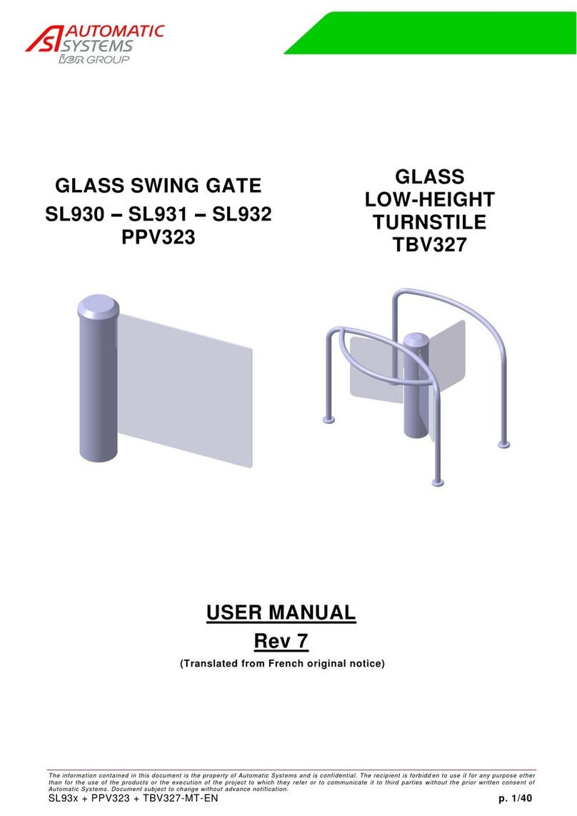 Automatic Systems SL930 User manual Automatic Systems SL930 User manual