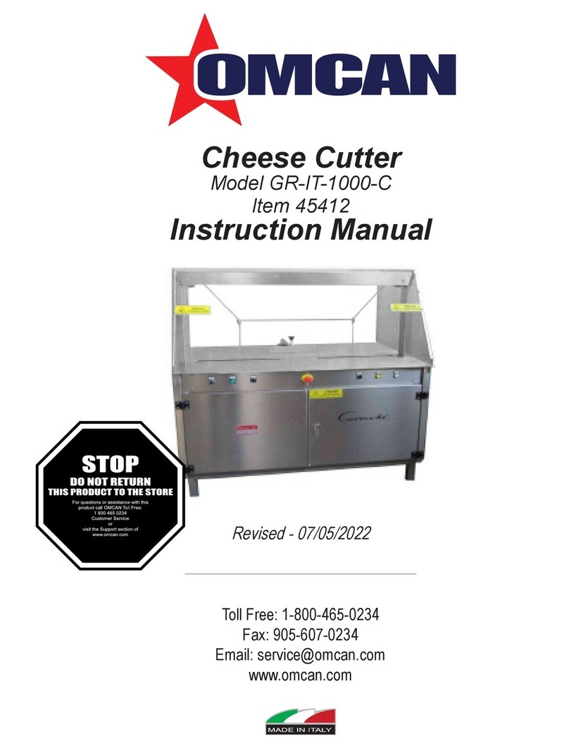 Omcan GR-IT-1000-C User manual