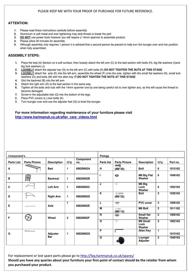 Hartman CAPRI 60829062 User manual