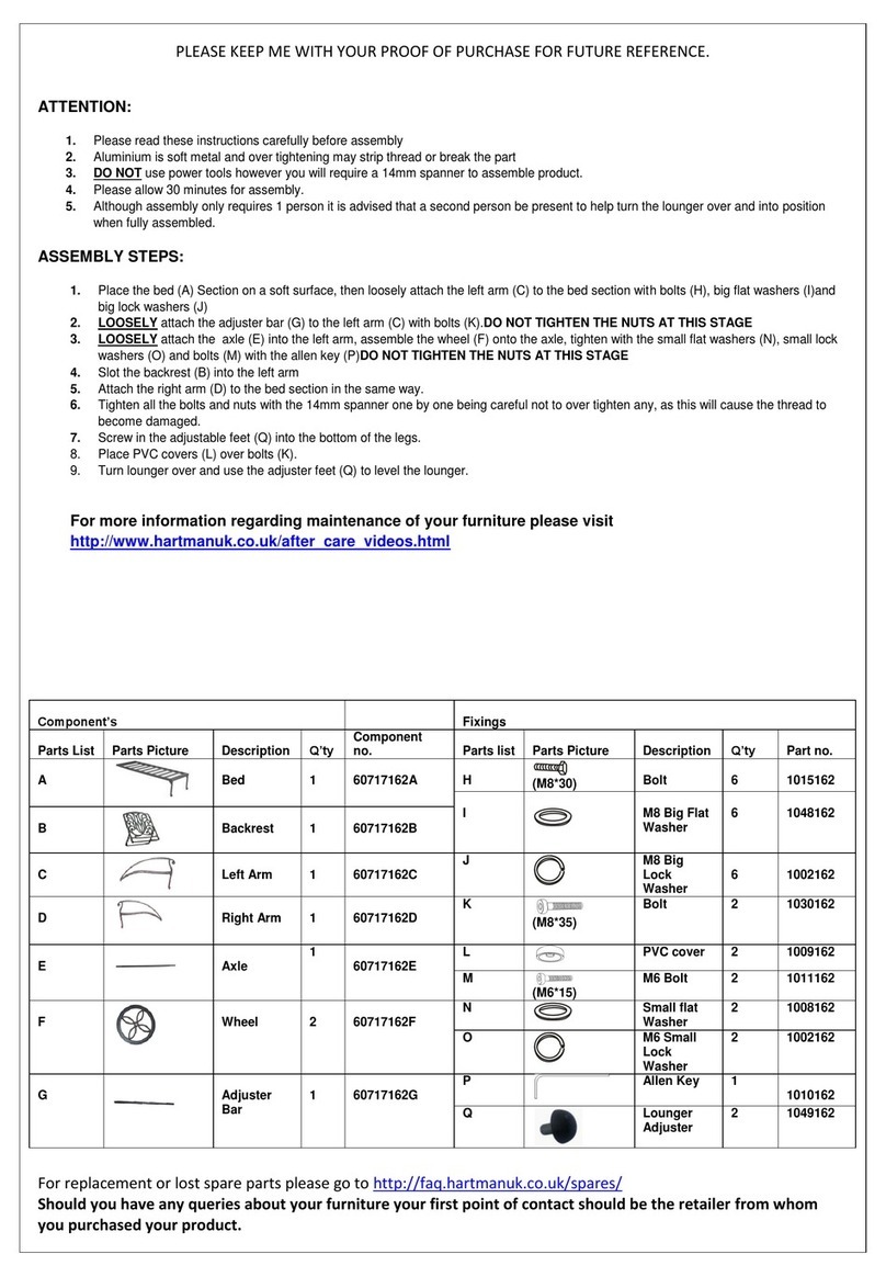 Hartman AMALFI 60717162 User manual