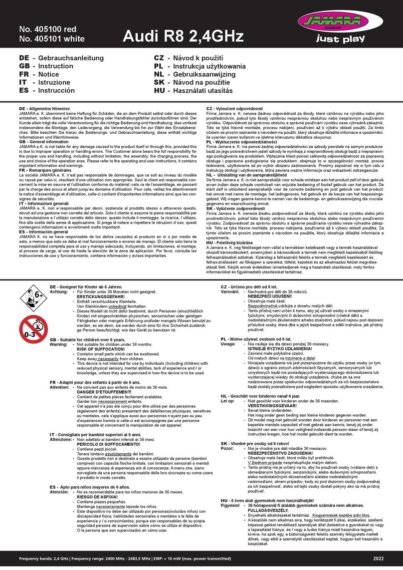 Jamara Audi R8 2,4GHz instructions