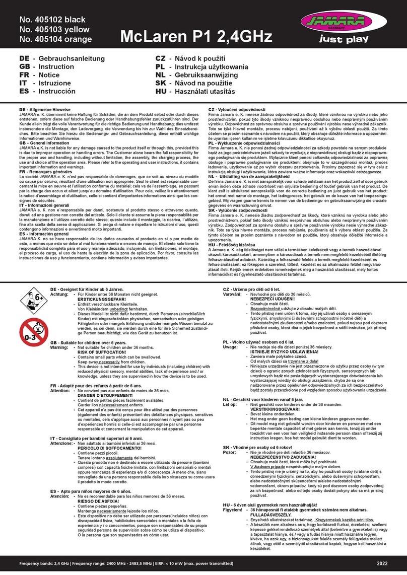 Jamara McLaren P1 2,4GHz instructions