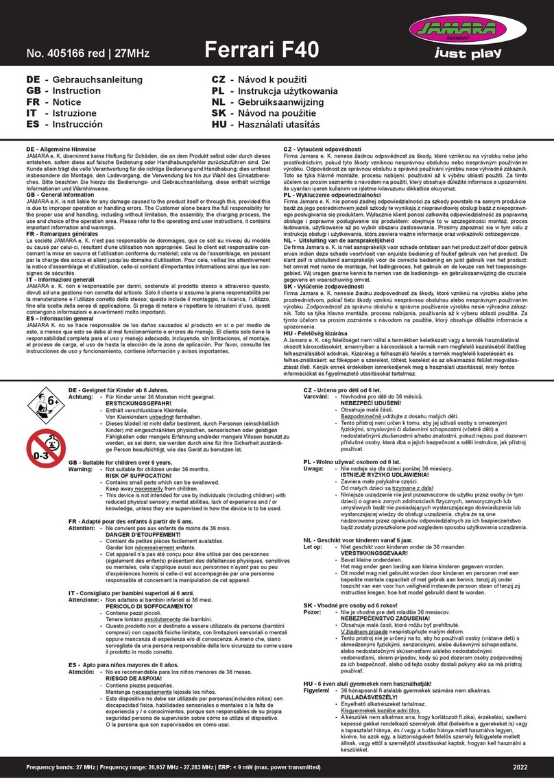 Jamara Ferrari F40 User manual