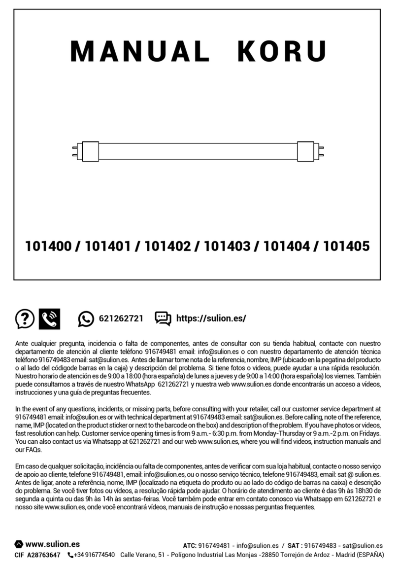 Sulion KORU 101400 manual