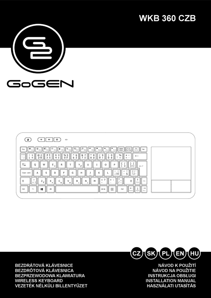 Gogen WKB 360 CZB quick start guide