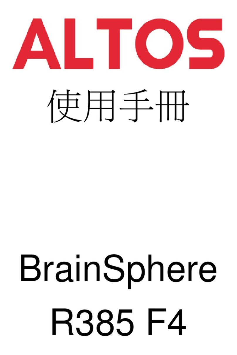 Altos BrainSphere R385 F4 User manual Altos BrainSphere R385 F4 User manual