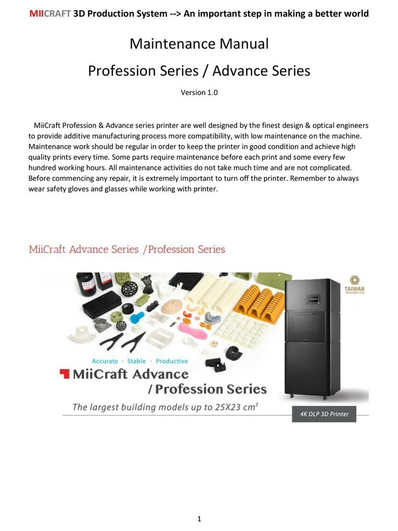 MiiCraft Profession Series Maintenance manual