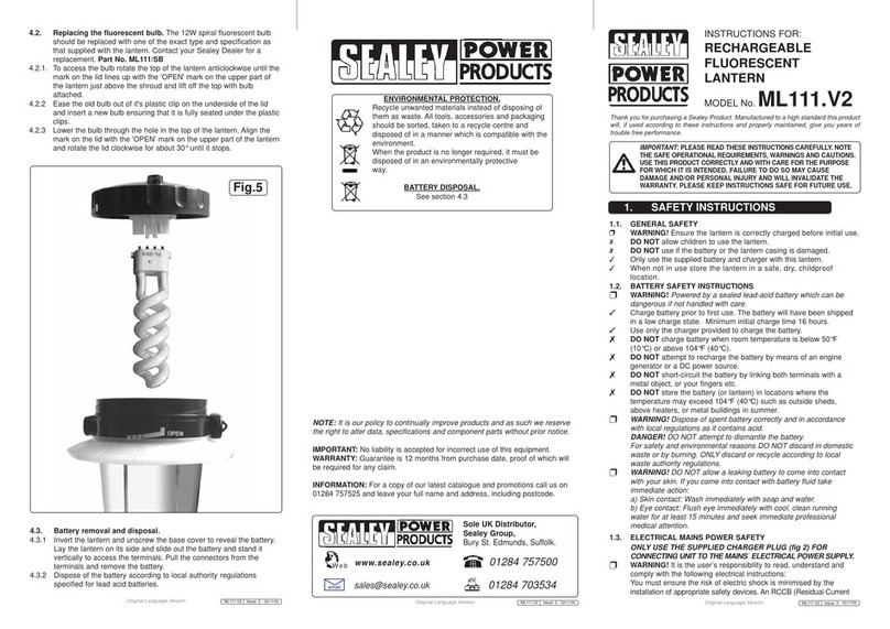Sealey ML111.V2 User manual