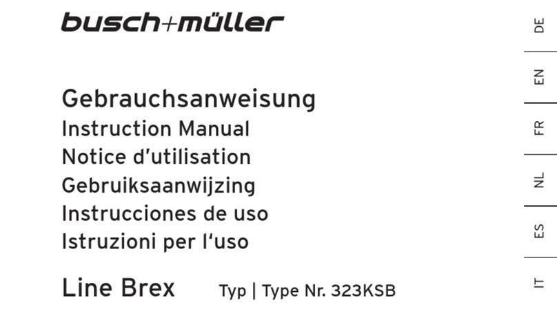 Busch+Müller Line Brex 323KSB User manual