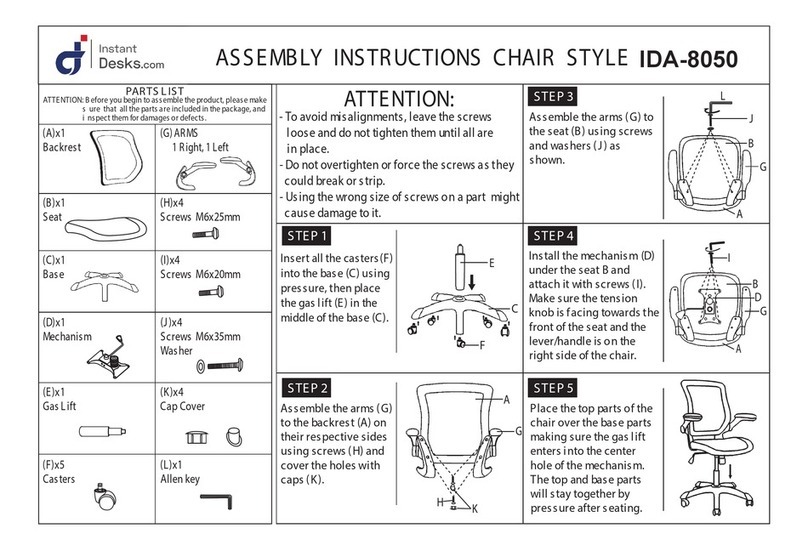 Instant Desks IDA-8050 User manual Instant Desks IDA-8050 User manual