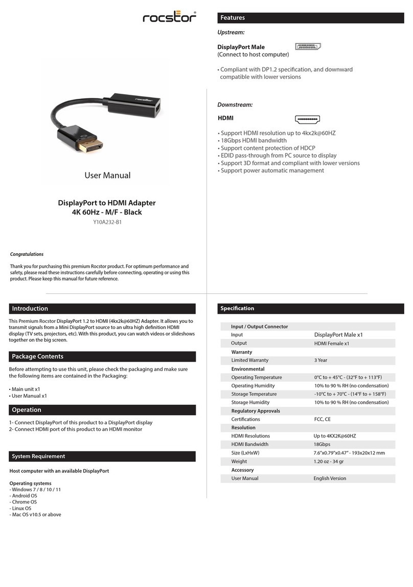 Rocstor Y10A232-B1 User manual