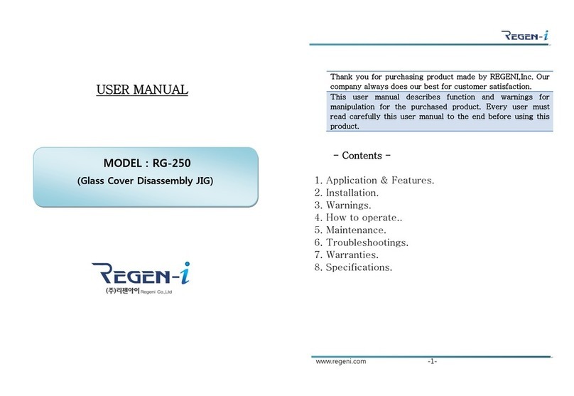 REGEN-i RG-250 user manual