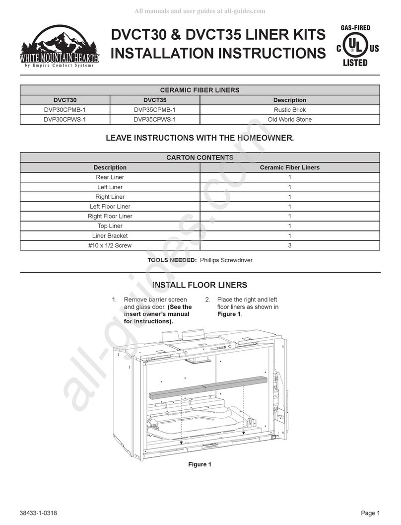 White Mountain Hearth DVCT30 User manual