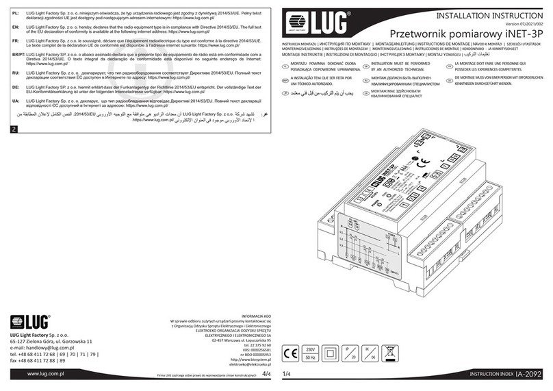 LUG iNET-3P Installation instruction