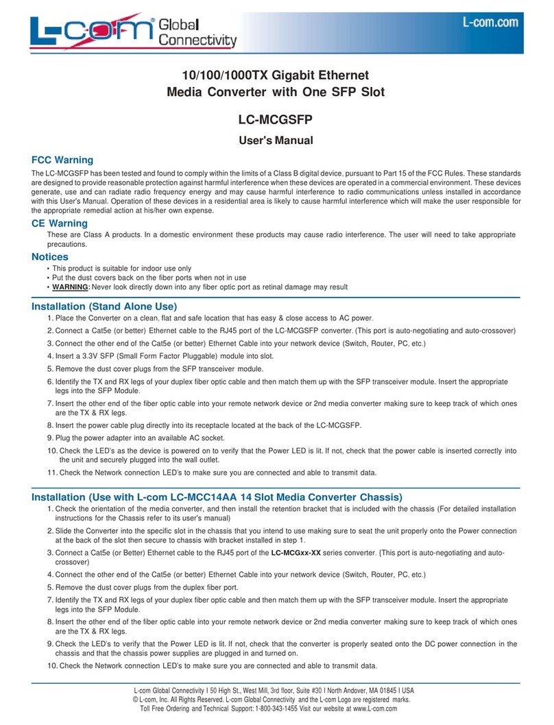 l-com LC-MCGSFP User manual