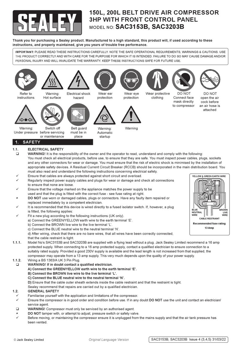 Sealey SAC3153B quick start guide