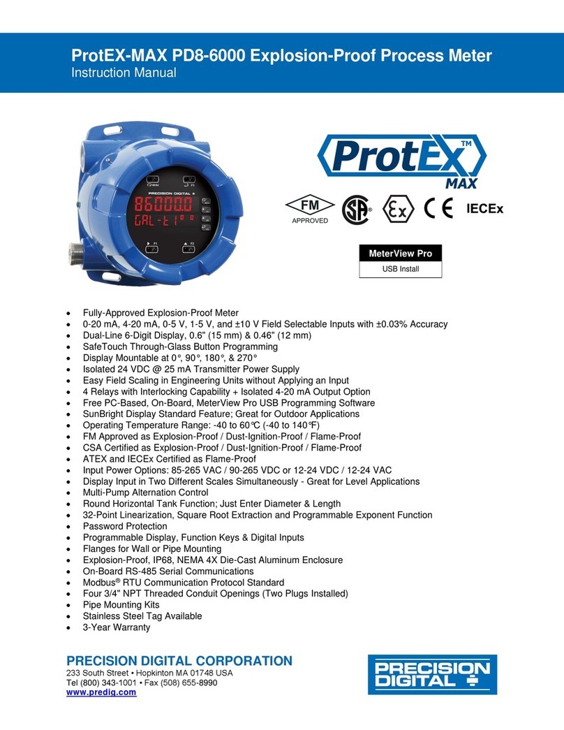 Precision Digital Corporation ProtEX-MAX PD8-6000 instruction manual