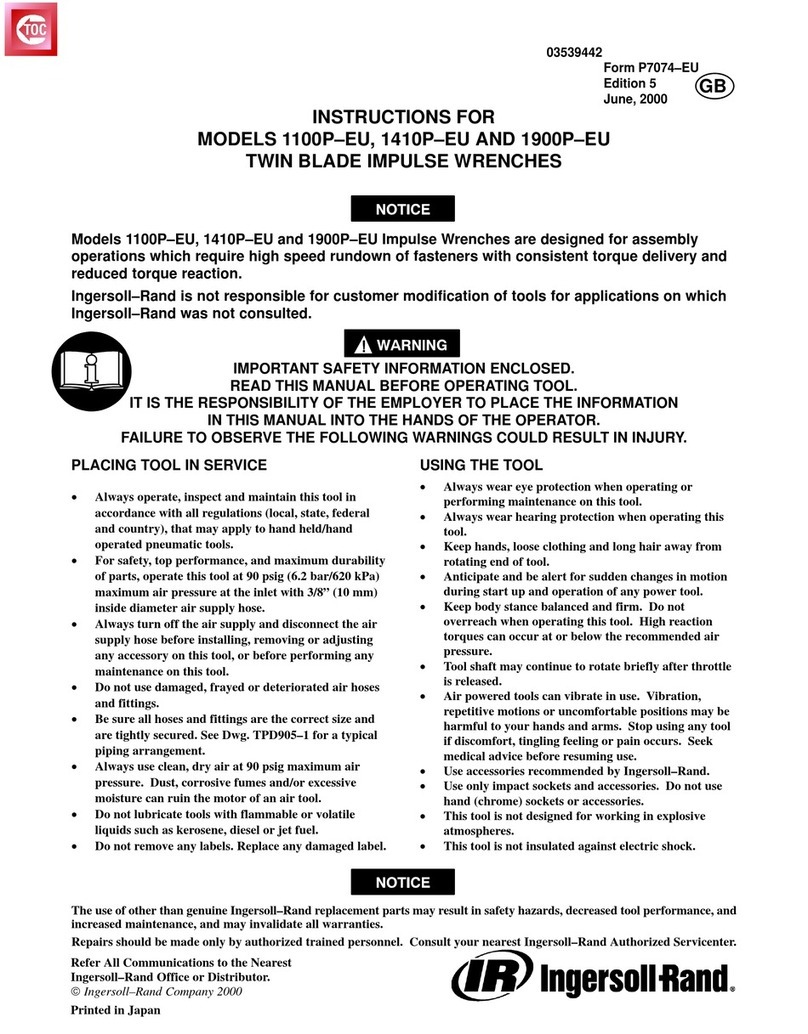 Ingersoll-Rand 1100P-EU instructions Ingersoll-Rand 1100P-EU instructions