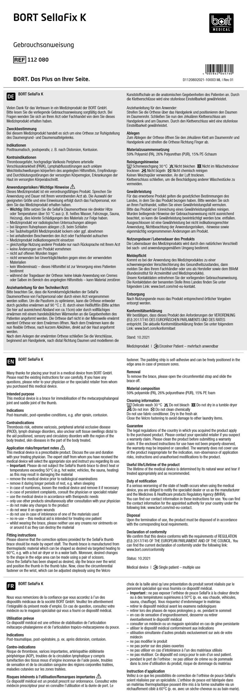 Bort SellaFix K User manual
