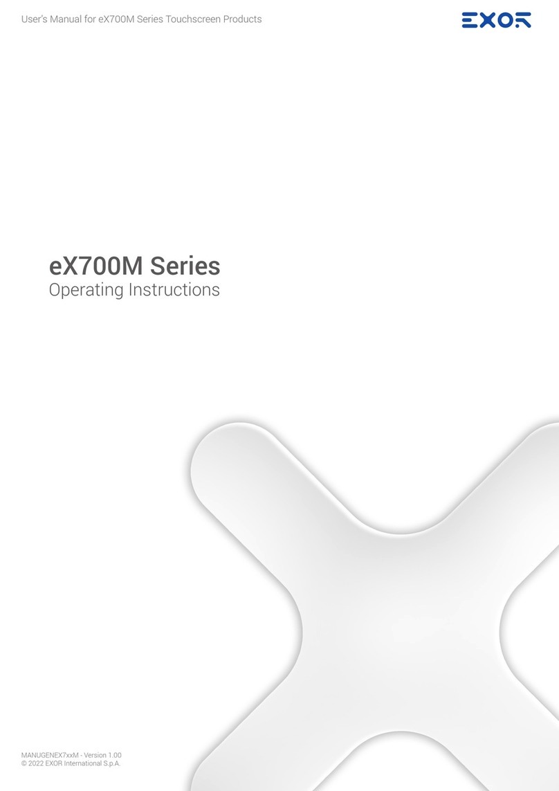 Exor eX700M Series User manual Exor eX700M Series User manual