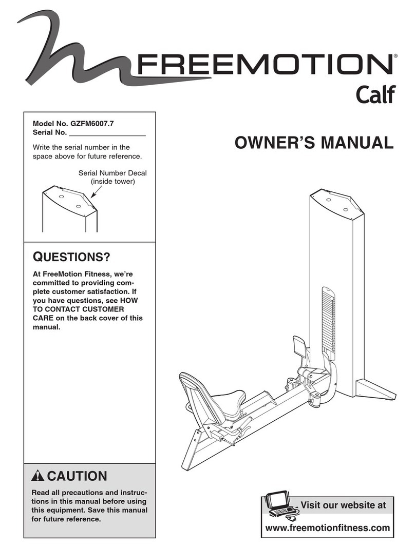 FREE MOTION Calf GZFM6007.7 owner's manual FREE MOTION Calf GZFM6007.7 owner's manual