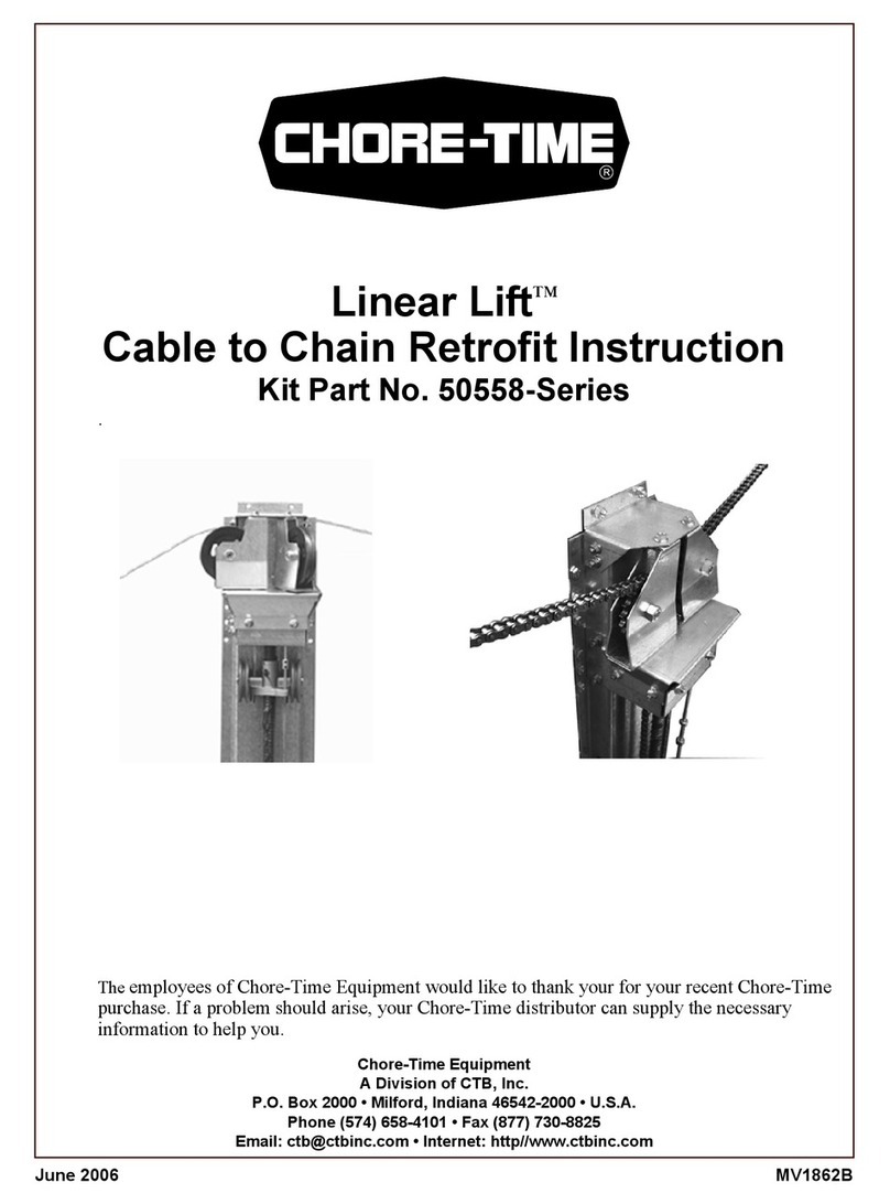 Chore-Time Linear Lift 50558 Series User manual