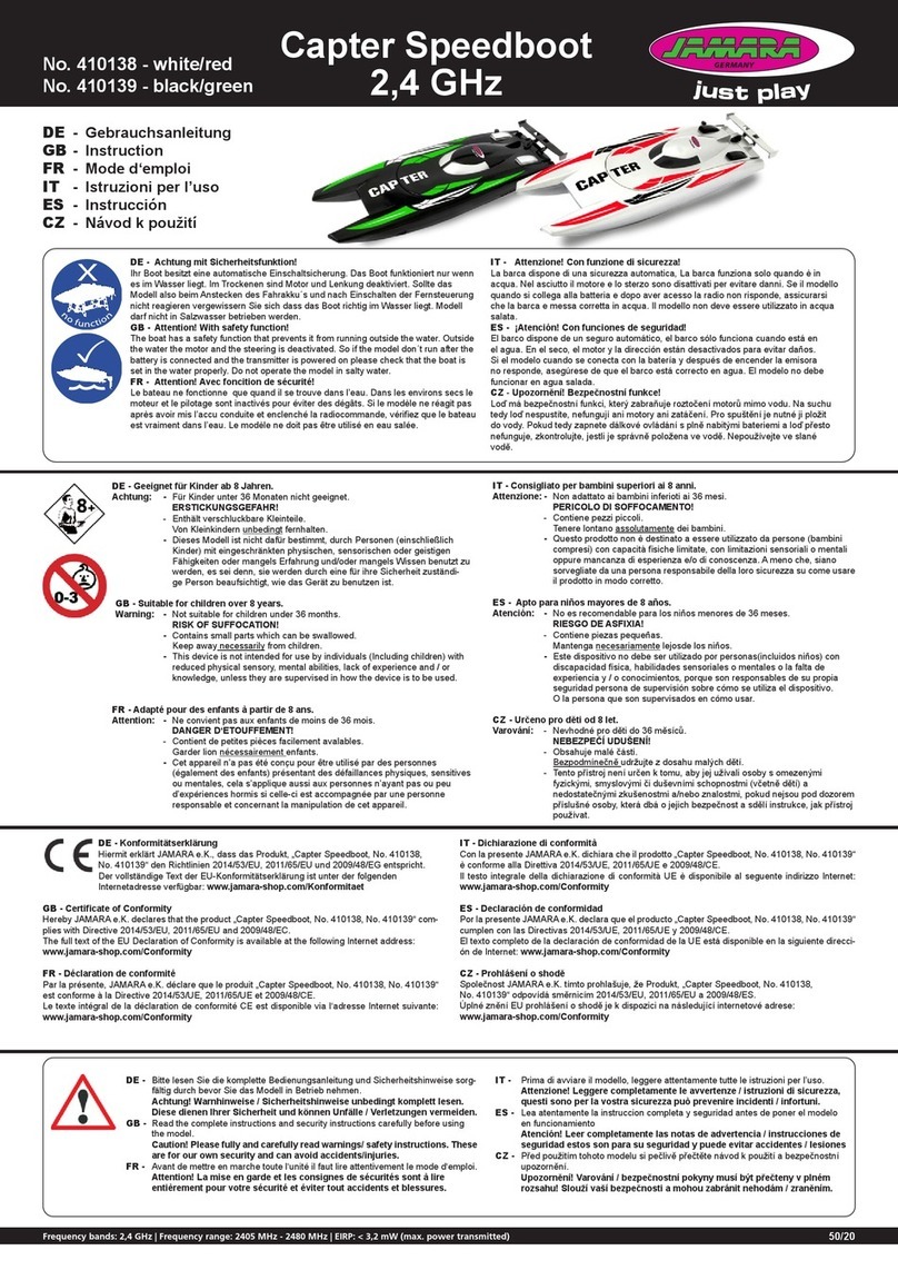 Jamara Capter Speedboot 2,4 GHz User manual