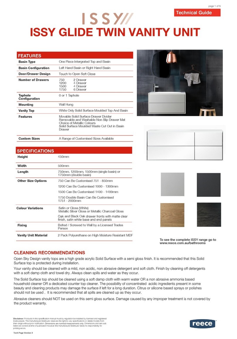 Reece ISSY GLIDE TWIN 750 Quick start guide