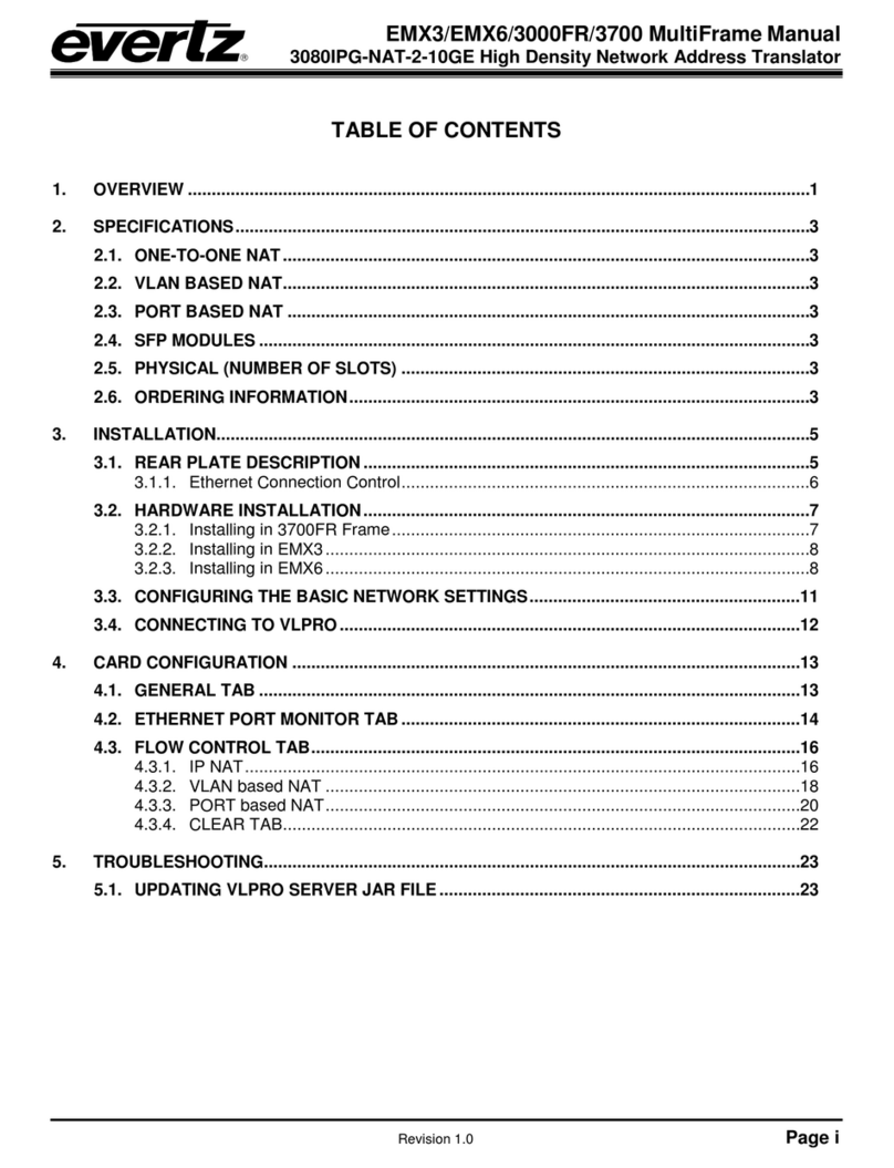 evertz MultiFrame EMX3 manual