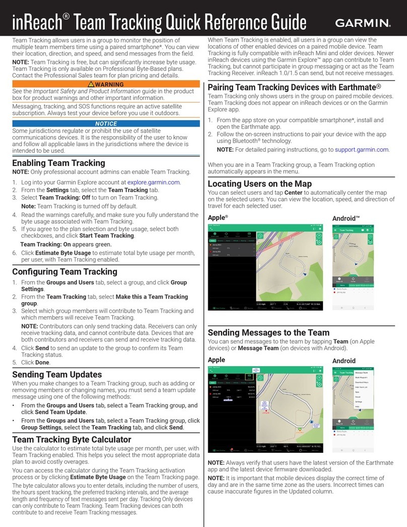 Garmin inReach Team Tracking User manual Garmin inReach Team Tracking User manual