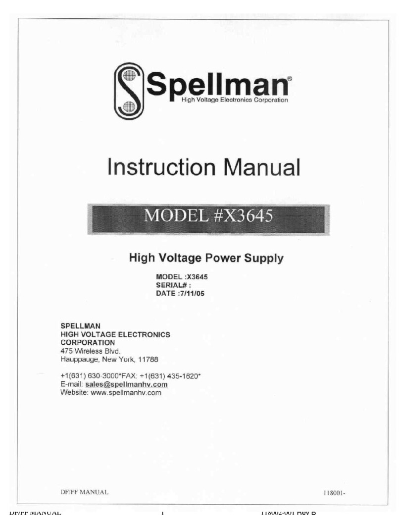 Spellman X3645 User manual