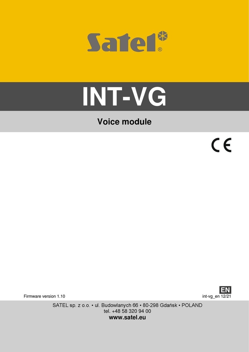 Satel INT-VG User manual