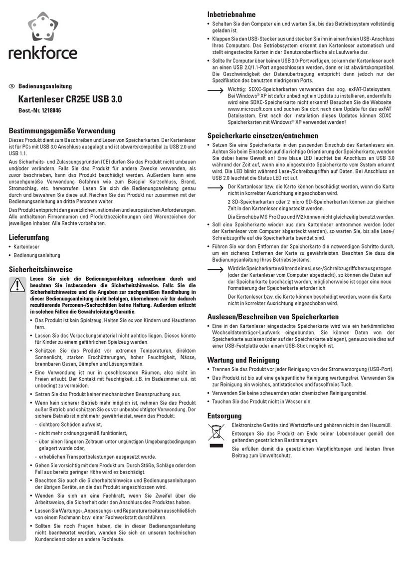 Renkforce CR25E User manual