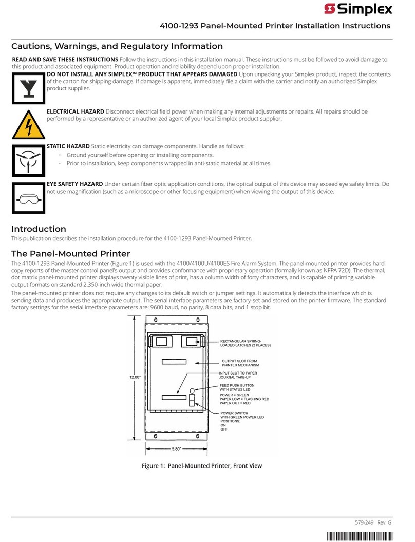 Simplex 4100-1293 User manual