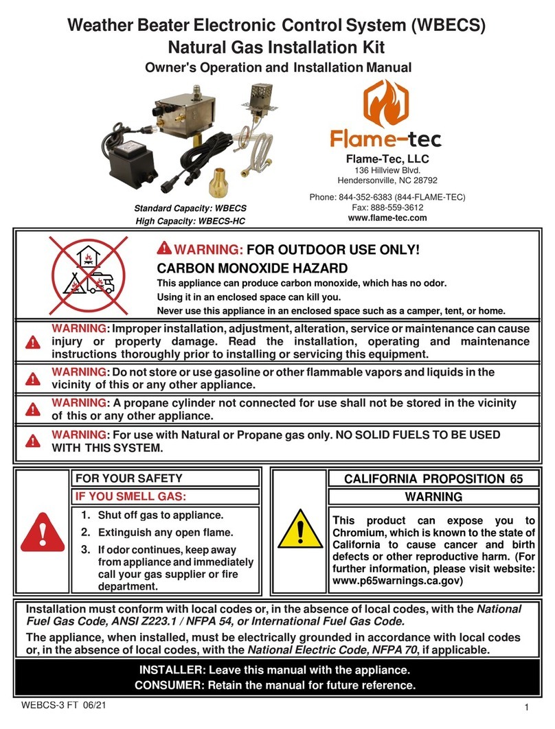 flame-tec WBECS OWNER'S OPERATION AND INSTALLATION MANUAL
