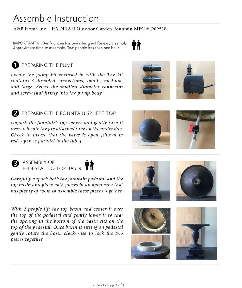 A&B Home HYDRIAN Operation instructions