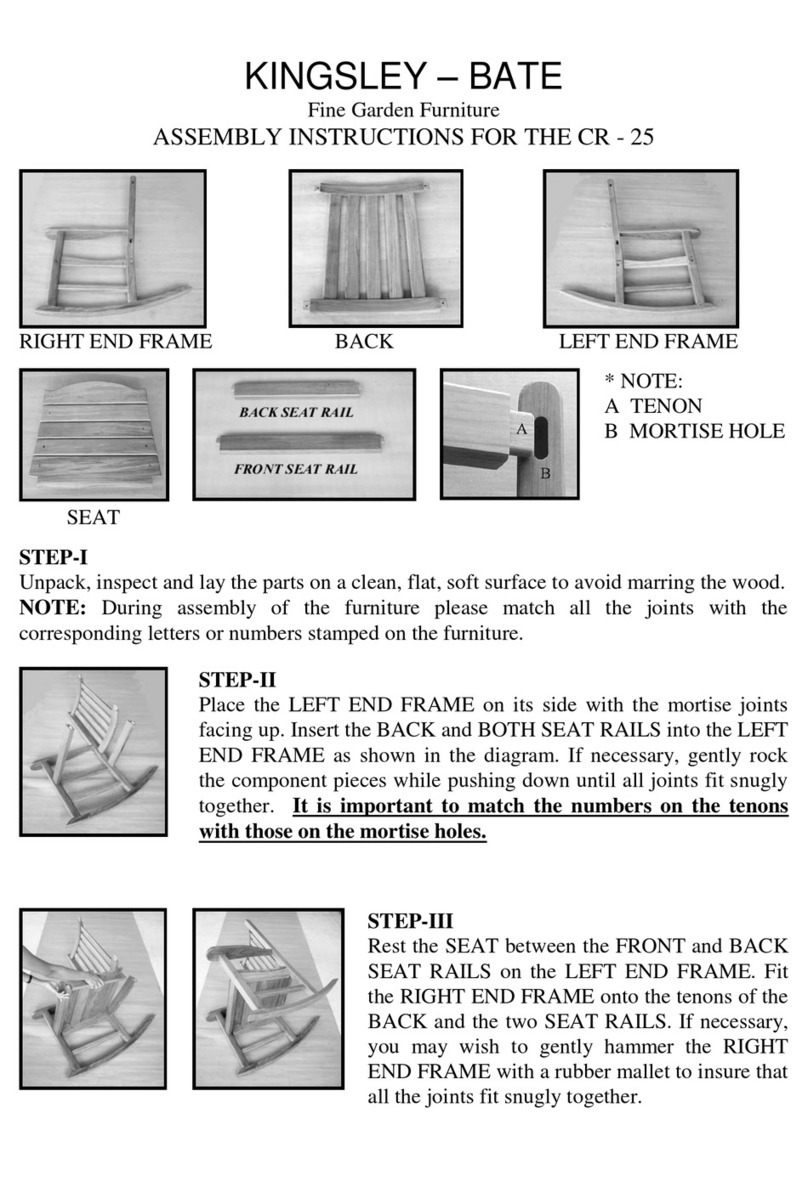 kingsley-bate CR - 25 Assembly instructions