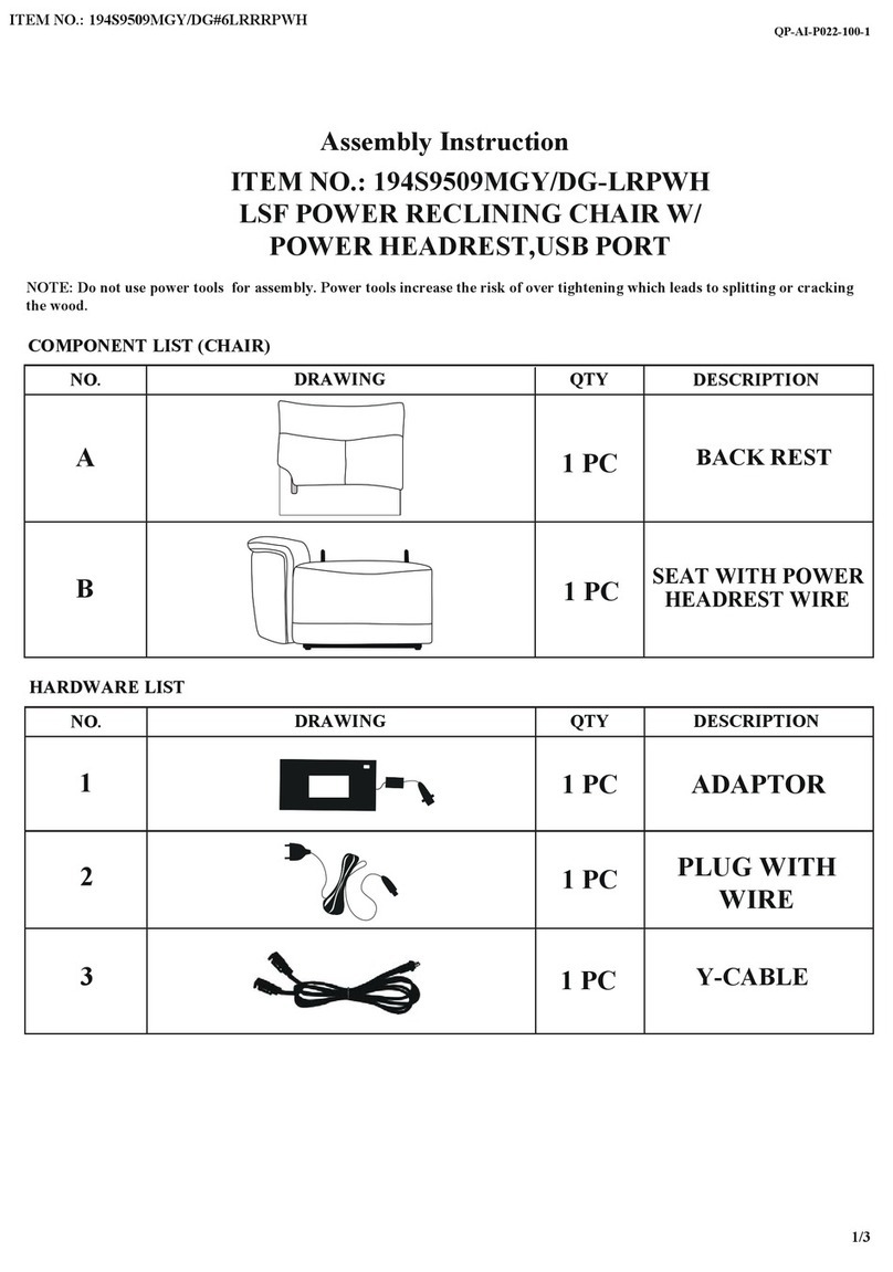 overstock 194S9509MGY/DG-LRPWH Assembly instruction overstock 194S9509MGY/DG-LRPWH Assembly instruction