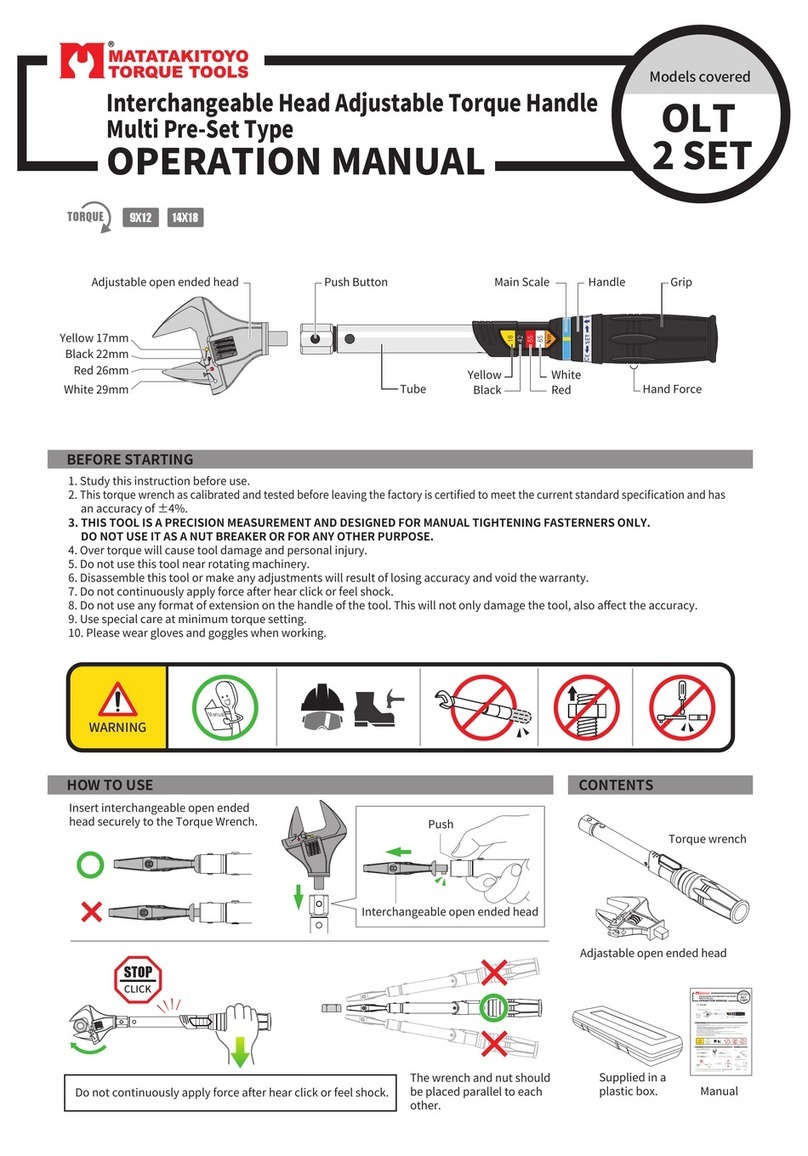 Matatakitoyo Torque Tools OLT 2 SET Operation manual